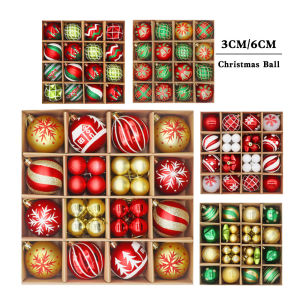 Spot Christmas ball 16pcs painted special-shaped carton 3-6cm set Christmas decorations electroplated ball pendant