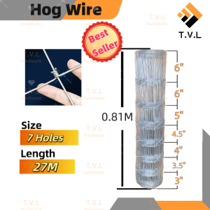 Hog wire fence Galvanized 7 to 10 Holes goat wire field fence hogwires kambing cattle panels Fence