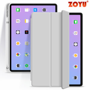 ZOYU iPad Case with Pencil Holder Rebound Pencil iPad Case for iPad 2020 Air 4 Air 5 2022 10.9 inch Cover with Soft Flexible TPU Back Cover Auto Sleep/Wake and Multiple Viewing Stand Modes Left pencil slot