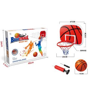 Kids Basketball Hoop Set Height Stand Basketball Goal Toy With Ball For Indoor Outdoor Sports Play