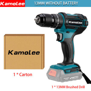 【Harga Murah Waktu Terbatas+ COD】Kamolee Premium Dikenakan Biaya 10mm/13mm 18V Listrik Brushless Obeng Isi Ulang Bor Listrik Portabel Bor Listrik Obeng Alat Listrik 450N.m Kompatibel Untuk Baterai Makita 18v