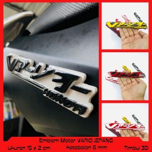 EMBLEM MOTOR VARIO VERSI JEPANG VARIASI TIMBUL 3D BAHAN RESIN