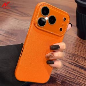 Business PU Leather Glass Camera Protection Case for iPhone 17 Pro Max Air Shockproof Cover for iPhone 13 12 11 14 15 16 Pro Max