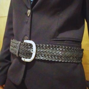 sabuk kulit anyaman wanita stylish dan elegan