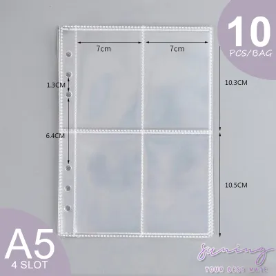 ( 10 lembar /Bag) A5/A6 Sleeve Clear Tebal 6 Ring Photocard/Album binder cover transparent photo card idol Lomo card 10 sheets-Suning Mall