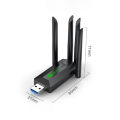 Driver-free USB wireless network card USB network card receiver WiFi adapter for laptops and desktops. 