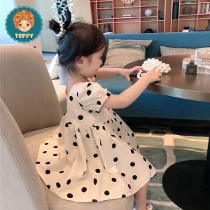 Đầmváy chấm bi cho bé gái