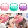 1pc Gentle Silicone Scalp Massager Shampoo Brush - Hypoallergenic Handheld Hair Washer for Dandruff Removal, No Battery Needed. 