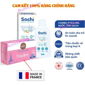 Combo Chai Nước Tắm Thảo Dược SACHI 250ml và Hộp 40 Ống Nước Muối Sinh Lý Fysoline SHC
