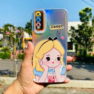 Case Hologram Fashion PRINCES OPPO A7 A12 A5S A15 A57 2022 A77S A58 4G Casing Hologram Aurora Aero Case