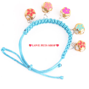 Vòng cổ cho Chó Mèo nhỏ gắn nhiều chuông lục lạc họa tiết bông hoa (mẫu mới) - Love Pets Shop
