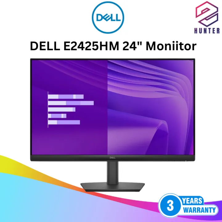 Dell Pro 24" Monitor -- E2425HM (1920 x 1080, FHD, IPS, 100Hz, VGA/ HDMI/ DP)