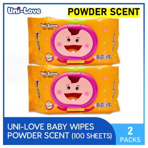 UniLove (Powder Scent) Baby Wipes 100s - Pack of 2