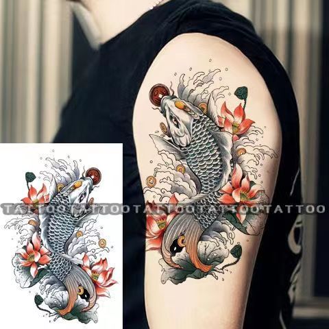 Beautiful Koi Tattoo | Hình xăm, Hình xăm toàn thân, Hình xăm màu