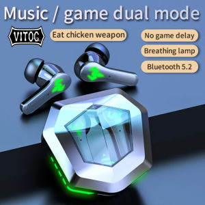 VITOG Tai Nghe Chơi Game Tai Nghe Bluetooth TWS Tai Nghe Không Dây Nhét Tai Độ Trễ Thấp 65Ms Tai Nghe Nhét Tai Chơi Game Âm Thanh Nổi 9D Khử Tiếng Ồn Âm Trầm Lâu Có Thể Chuyển Đổi Chế Độ Kép Kèm Micrô Cho Xiaomi Redmi Huawei Oppo