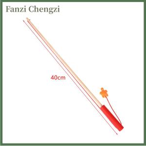 Fanzi Baby Magnetic Fishing Toy Childrens Fishing Rod Extended Wooden Fishing Rod Built-in Strong Magnetic Hook Fishing