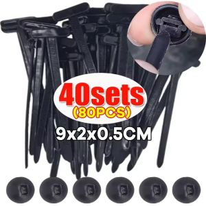 100PCS Self-locking Plastic Nylon Cable Tie Black Cable Tie Fastening Ring Cable Ties Zip Wrap Strap Ties Car Accessories