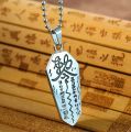 Kalung Liontin Yin Yang Variasi Tulisan China Gold Silver / Taoist Retro Edict Pendant / YinYang Symbol Necklace Taoism Pendant + Chain / Accessories Protection Safety Amulet Lucky Charm Import / Six Character Mantra Tao Simbol Pelindung Kebahagiaan. 