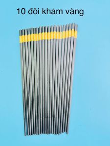 Đũa nhựa chống trượt khảm vàng khảm bạc PHÚC HƯNG PHÁT SG kích thước 27cm.