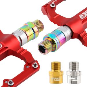 SHICA 1 Pair 16MM Pedal Extender Alloy 9/16 Bicycle Pedal Extension Bolts Cycling Spare Parts Lightweight Bike Pedal Axle Extenders Mountain Bike Pedal