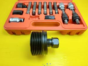 ชุดถอดมูเล่ย์ไดชาร์จครบชุด 13 ชิ้นมีข้อต่อแกน พร้อม ลูกบล็อกครบชุด ถอดมูเลย์ได้หลายรุ่น#H10 #H8 #M8 #T40 #T50 #M10 **สินค้าตรงปก ส่งไว สินค้ามีการรับประกัน***