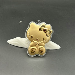 Pure gold 999KT Cat pendant 20mg Mobile phone bag charms keychains gifts wholesale mobile phone pendants