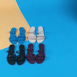 [Free Shipping] WomenS Sandals Jelly Flat Comfortable Beach Outdoor Casual Flat Heel Simple Slippers