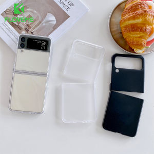 FLOVEME Clear Glossy Matte Phone Case For Samsung Galaxy Z Flip 6 5 4 3 Case Slim Ultra Thin Shockproof Hard PC Back Cover For Samsung Galaxy Z Flip 6 5 4 3