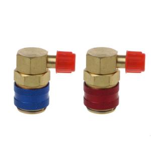 Tự động R134a Adapter cổ góp có đồng hồ khớp nối nhanh điều hòa chất làm lạnh điều chỉnh áp lực cao thấp bền