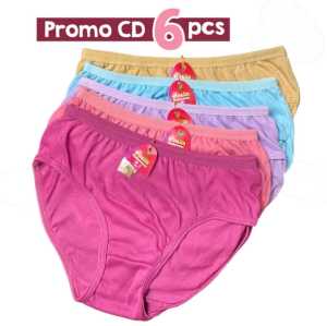 6 Pcs Celana Dalam CD Wanita Lusinan Dewasa Underwear Perempuan Polos