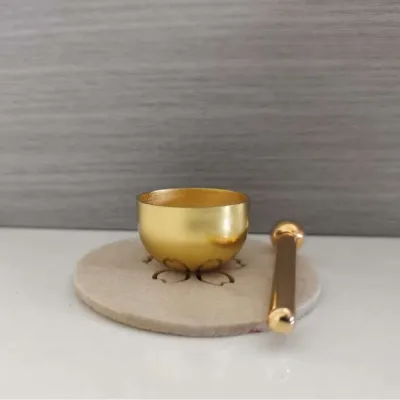 NEWTAP Mini Singing Bowl Set Handmade with Mallet and Ball Meditation Sound Bowl Portable Brass Copper Chant Bowl For Yoga Meditation