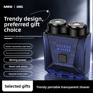 Máy cạo râu điện nhỏ taoxilife cho nam lưới cắt cong hai vòng Máy cạo râu chống chụm thông minh dao cạo du lịch nhỏ gọn Màn hình LED kỹ thuật số sạc nhanh Loại C để làm quà tặng đi công tác