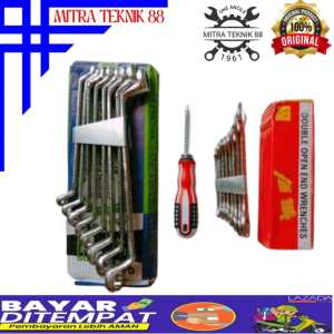 READY STOK!!! Paket Kunci Ring Set Diamond + Kunci Pas Set 6-22 mm Fukung + Obeng Bolak Balik Amerika + kunci Y HITAM