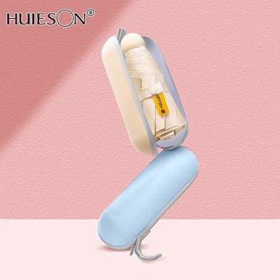 【HUIESON】Five-fold capsule sunscreen anti-ultraviolet sunshade umbrella folding vinyl sunny umbrella dual-purpose