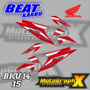 Striping/Stiker Variasi Beat Karbu Tahun 2008 –2012 Model Terbaru  BKU 14 PREMIUM