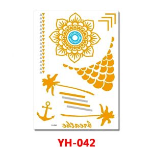 [SteadyINK] Metallic Henna Tattoo Sticker Waterproof - Premium Gold & Silver Designs - Henna Sticker - Perfect for Weddings Festivals Parties