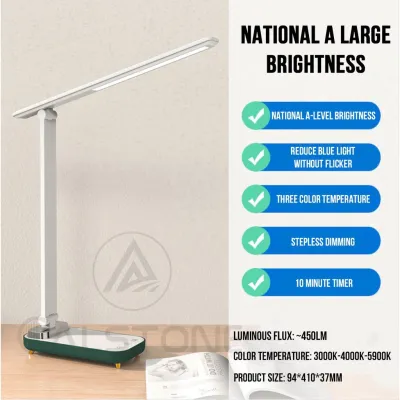 [VOUCHER Follow ] Đèn Bàn CALSTONE LED DESK LAMP CK-862PWKL Pin 2000mAh