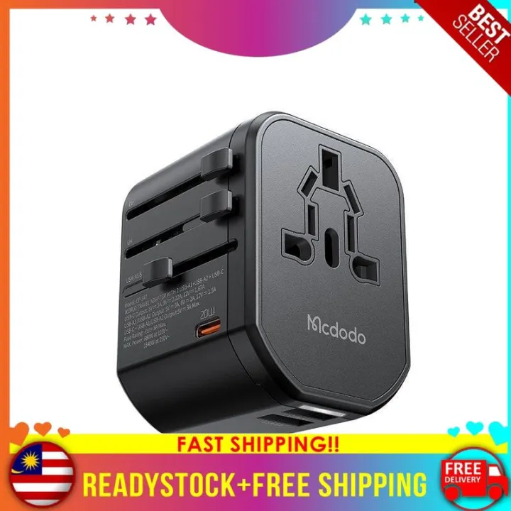 100% ORIGINAL MCDODO CP-3471 20W PD Fast Charging Universal Travel Adapter