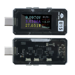 Diymore Máy kiểm tra đồng hồ đo điện áp/dòng điện/dòng điện đa năng USB 0.96 inch 4-25V 5A/inch Máy phát hiện sạc nhanh di động PD