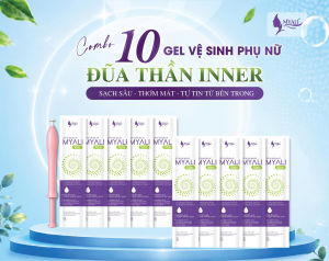 Combo 10 Cây Gel vệ sinh phụ nữ Myali Sitic (Đũa thần inner) Êm diệu - Khử mùi hôi - Làm sạch - Dưỡng ẩm