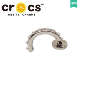 Metal jibbitz cross charm Shoe Buckle Silver metal Earrings diy Decorative Buckle Fashion Hole Shoe Accessories