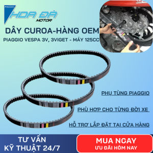 Dây CuRoa/ Dây Cu Roa 3V Hàng OEM Cho Piaggio Vespa 3V/3ViGet Máy 125cc Vespa Lx Sprint Primavera GTS Liberty...