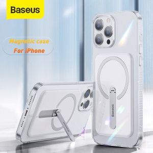 Baseus Magnetic Phone Case For iPhone 13 Pro Max Case Transparent Bracket Case Phone Covers for iPhone 13 Pro Magnet Back Cover