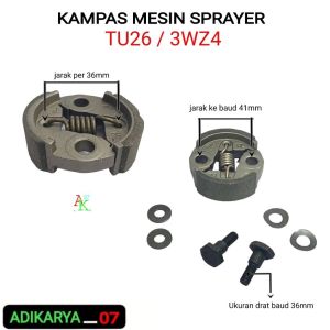 Kampas Kanpas Kopling Mesin Semprot Hama Tu26 / 3wz + Baud Kanvas Kopling ASSY