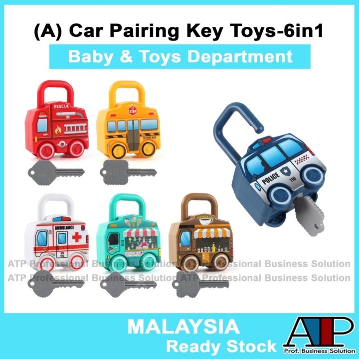 ATP Car Pairing Key Number Learning Padlocks Kids Lock and Keys