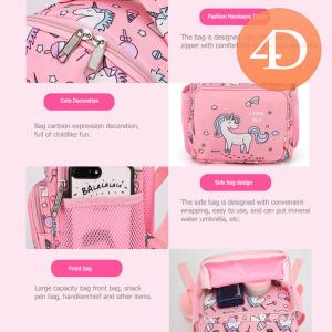 【New Arrival】 Fun Cartoon Horse Waterproof Backpack for Kids Girls Boys School Bag with Adjustable Straps