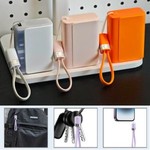 DITIPOO 240W Dây cáp dữ liệu Sạc nhanh 2 trong 1 Móc khóa cáp Type C sang Type C Bộ chuyển đổi sạc Truyền dữ liệu Cáp ngắn dệt từ tính Phụ Kiện Điện Thoại Di Động