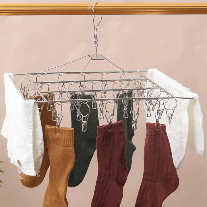 30 Clips Stainless steel hanger clip style clothes hanger, sock drying