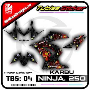 Sticker Striping Ninja Karbu 250 - Stiker Striping Variasi Motor Ninja Karbu 250. TBS.SF.04