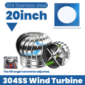 Heyman Large Roof Turbine Ventilator 28inch Stainless Steel Roof Ventilation Wind Turbine Ventilator Turbin Atap